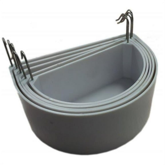 YML C8050 Set Of 5 Coop White Plastic Cups With Hooks For Seed And Water