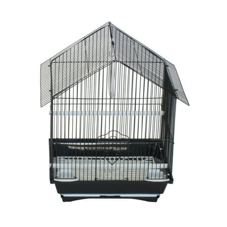 YML Group 1114BLK House Top Style Small Parakeet Cage, 11" x 9" x 16"