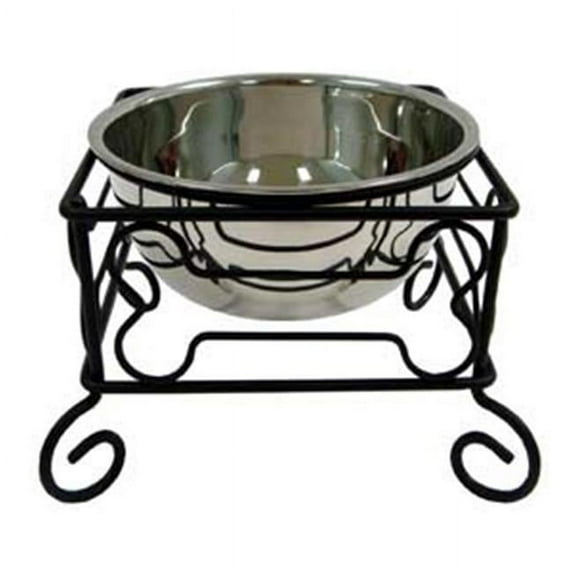 YML DSB10 Ergonomic Stainless Steel Feeder Pet Bowl for Dogs with Iron Stand