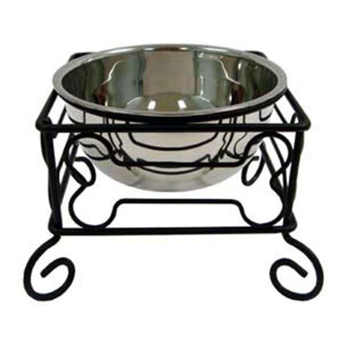YML DSB10 Ergonomic Stainless Steel Feeder Pet Bowl for Dogs with Iron Stand