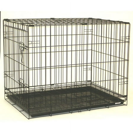 YML Group Foldable 42" Pet Crate for Dogs with Tray