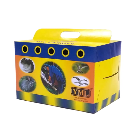 YML Group Modern Portable Cardboard Carrier for Small Animals or Birds - Small, Lot of 100