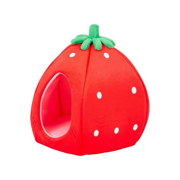 YML Group Small comfortable Strawberry Pet Bed, Red