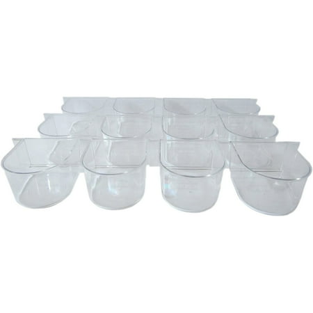 YML Lot of 12 Clear Plastic Cup for Breeding Cages