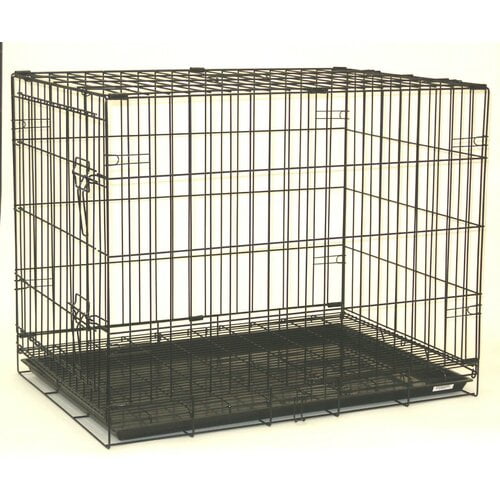 YML Pet Crate w/ Plastic Tray, Black, 36" L x 23" W x 26" H