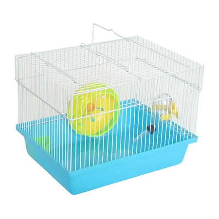 YML Single Story Dwarf Hamster Cage with Small Wheel/Dish and Water Bottle/Plastic Base