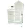 thumbnail image 1 of YML WI40VL-WHT Wrought Iron Villa Play Top Bird Cage, White, 1 of 4