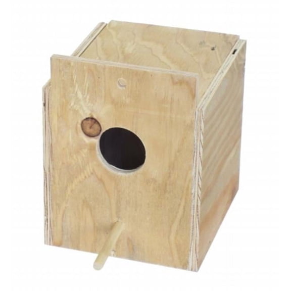 YML WNB3 Assembled Wooden Nest Box for Outside Mount with Dowel, Large