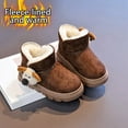 thumbnail image 1 of YMNXA Big Boys Girls Booties Non Slip Solid Color Cartoon Detail Soft Sole Plush Warm Comfortable Shoes For Daily Wear Brown 4.5-5 Years, 1 of 9