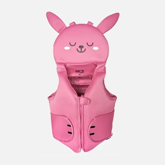 YMNXA Big Boys Girls Buoyancy Swimwear Flotation Life Jacket Cute Animal Design Sleeveless Zipper For Outdoor Swimming Water Sports Daily Use Pink One Size