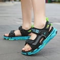 thumbnail image 1 of YMNXA Children Kids Boys Summer Sandals Soft Sole Non Open Toe Comfortable Lightweight Fashion Beach Shoes For Outdoor Activities,Green,9.5-10 Years, 1 of 9