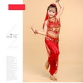 thumbnail image 1 of YMNXA Kids Girls Outfits Sleeveless Halter Neck Tassels Top And Mesh Pants Stylish Comfortable Dance Sets For Stage Performance,Red,5-6 Years, 1 of 5