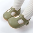 thumbnail image 1 of YMNXA Kids Toddler Girls Sandals Soft Sole Non Closed Toe Solid Color Fashion Comfortable Breathable Walking Shoes For Daily Wear,Green,0-6 Months, 1 of 9