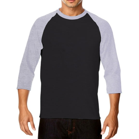 YMNXA Mens T Shirts 3/4 Sleeve Round Neck Color Block Comfortable Breathable Tee For Casual Daily Wear Light Gray1 Xxl