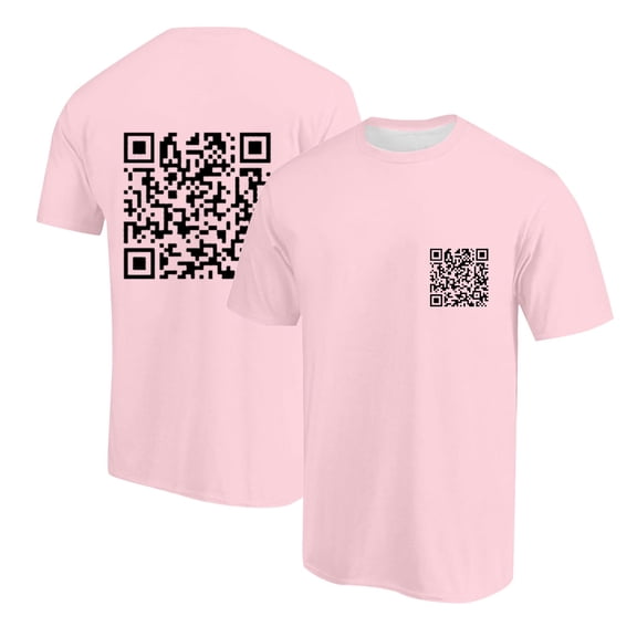 YMNXA Mens T Shirts Short Sleeved Round Neck Printing Comfortable Breathable Top For Daily Wear And Outings Pink L