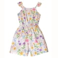 thumbnail image 1 of YMNXA Toddler Kids Girls Summer Romper Floral Print Sleeveless Suspenders Comfortable Fashion Jumpsuit For Casual Daily Wear,White,9-10 Years, 1 of 8