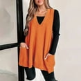 thumbnail image 1 of YMNXA Women'S Sweater Vest Sleeveless V Neck Solid Color Fashion Comfortable Knitwear Pullover Top For Casual Daily Wear Orange Xxxl, 1 of 5