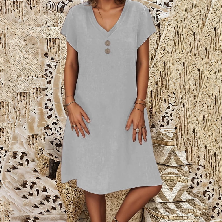 loose fitting dresses stylish loose fitting dresses for women Freeacy 2025 Spring Stylish Dress for Women  Contrast Color Long Sleeve