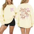 thumbnail image 1 of YMNXA Womens Sweatshirt Long Sleeve Crew Neck Letter Printed Comfortable Fashion Pullover Top For Everyday Wear Light Yellow L, 1 of 3