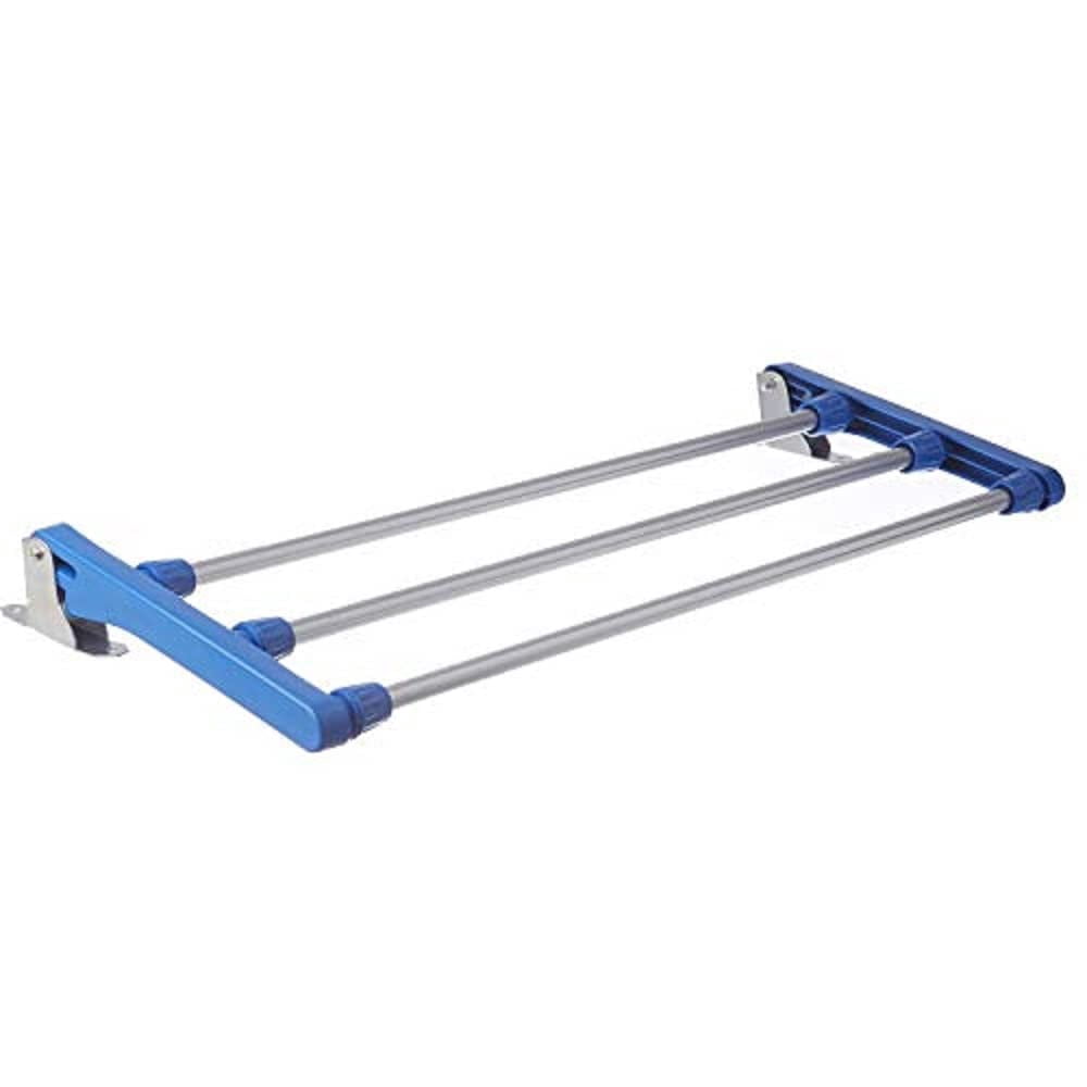YMRR Mild Steel Wall Mounted Foldable Clothes Drying Rack 3 Pipes 24 ...