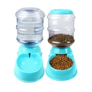 YMTQ 2pc Automatic Self Dispensing Pet Feeder For Cats And Dogs 3 8L Capacity Blue