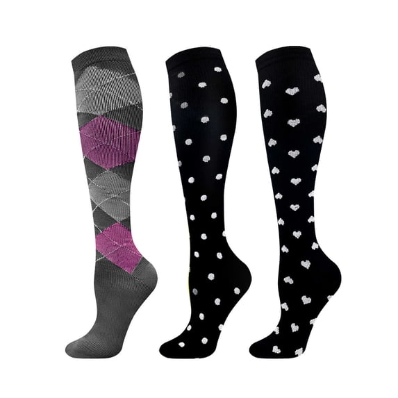 YMTQ 3 Pack XXL Compression Socks For Women and Men Circulation Best Support for Medical Running Nursing Athletic