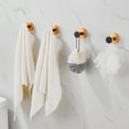 thumbnail image 1 of YMTQ 4pcs Wall Mounted Aluminum Towel Hook Keys Hook Towel Hanger for Entryway Bathroom Bedroom Black Gold, 1 of 6