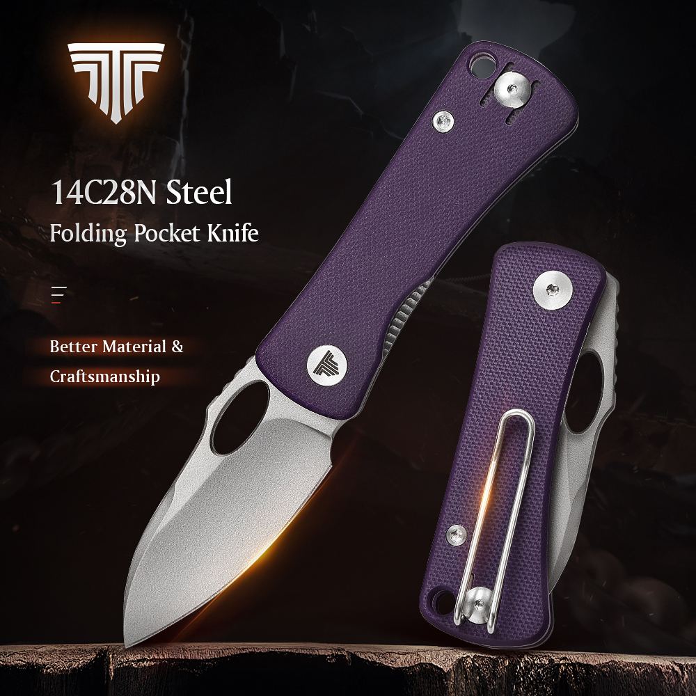 YMTQ Pocket Small EDC Knife with Clip，Folding Mini Knife for Men，2.04 ...