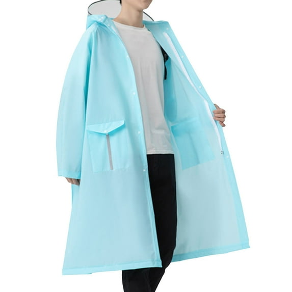 YMTQ Women Raincoat Unisex Cycling One Outdoor Mountaineering Tourism Luminous Stripe Men Long Rain Ponchos Adults Disposable Heavy Duty