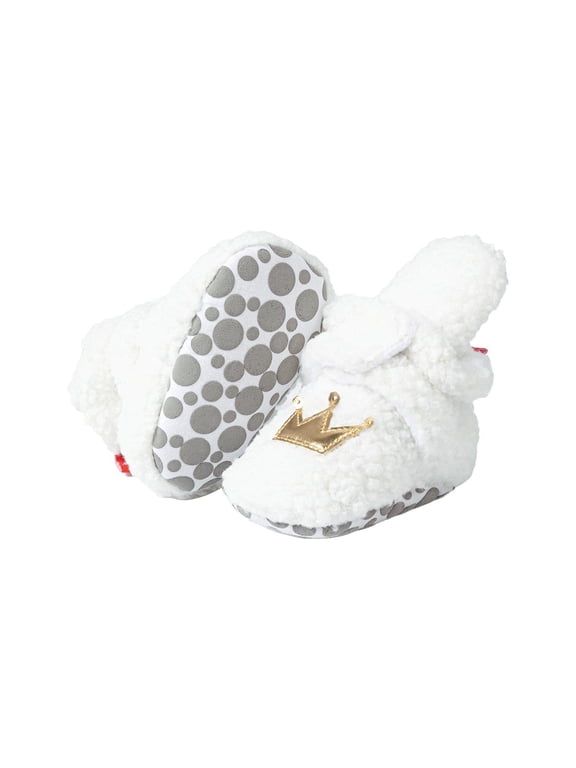 Booties, Newborn Baby Booties Non-Slip Warm Cozy Baby Slippers Toddler Boys Girls Infant Winter Cozy Socks Shoes Easy On and Off Snap Boots Crib Warm Shoe First Walker Birthday Shower