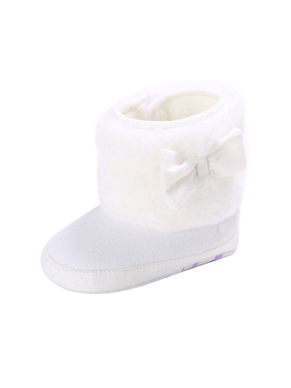 Booties, Newborn Baby Booties Non-Slip Warm Cozy Baby Slippers Toddler Boys Girls Infant Winter Cozy Socks Shoes Easy On and Off Snap Boots Crib Warm Shoe First Walker Birthday Shower