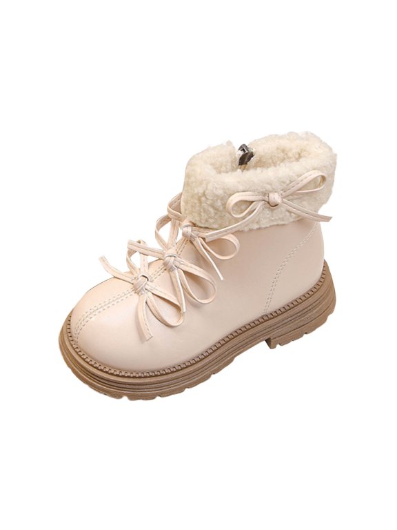 YMUQEIGH Boys Girls High Top Combat Ankle Boots Kids Waterproof PU Leather Fall Boots Winter Warm Snow Outdoor Hiking Shoes Toddler Non Slip Texture Soft Durable Walking Boot