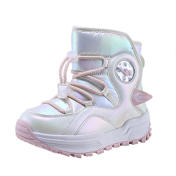 YMUQEIGH Boys Girls Winter Boots Waterproof Lightweight Kid Snow Boots with Fur Outdoor (Toddler/Little Kid/Big Kid)
