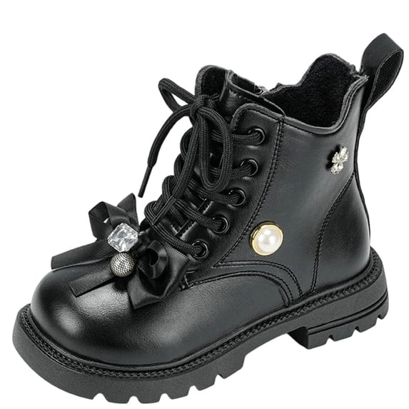 YMUQEIGH Children's Boots Kids Girls' Boots Outdoor Lace Up Boots Ankle Boots Short Toddler/Little Kids Boots Boys' boots