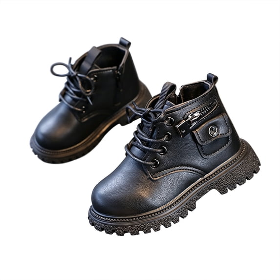 YMUQEIGH Children's Boots Kids Girls' Boots Outdoor Lace Up Boots Ankle Boots Short Toddler/Little Kids Boots Boys' boots
