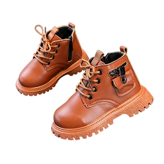 YMUQEIGH Children's Boots Kids Girls' Boots Outdoor Lace Up Boots Ankle Boots Short Toddler/Little Kids Boots Boys' boots