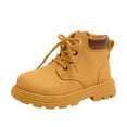 thumbnail image 1 of YMUQEIGH Children's Boots Kids Girls' Boots Outdoor Lace Up Boots Zipper Ankle Boots Short Toddler/Little Kids Boots Boys' boots, 1 of 7