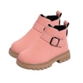 thumbnail image 1 of YMUQEIGH Girls Boots Kids Ankle Boots Side Zipper Booties Fashion Short Suede Low Heels, 1 of 7