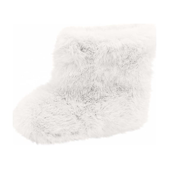 YMUQEIGH Girls Boys Kids Faux Fur Boots Furry Fuzzy Fluffy Snow Boots Warm Winter Boots Flat Shoes Outdoor Boot
