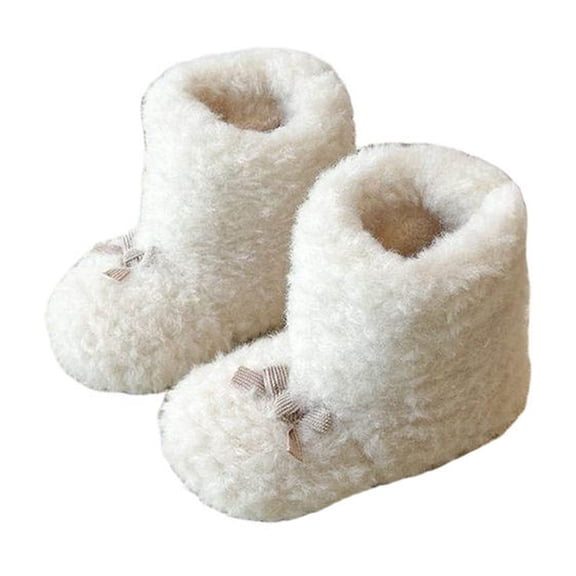 YMUQEIGH Girls Boys Kids Faux Fur Boots Furry Fuzzy Fluffy Snow Boots Warm Winter Boots Flat Shoes Outdoor Boot