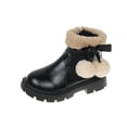thumbnail image 1 of YMUQEIGH Girls Winter Boots Fashion Fur Lined Lightweight Warm Snow Boots Princess Warm Winter Shoes for Girls, 1 of 7