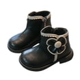 thumbnail image 1 of YMUQEIGH Kids Boots Girls Boys Shoes Side Zipper Cute Ankle Boot(Toddler/Little Kid), 1 of 7