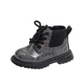 thumbnail image 1 of YMUQEIGH Kids Girls' Boots Children's Boots Outdoor Boots Girls' Lace Up Zipper Outdoor Ankle Boots Short Toddler/Little Kids Boots Boys' boots, 1 of 5