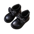 thumbnail image 1 of YMUQEIGH Toddler Girls Boys Combat Ankle Boots Little Kid Waterproof Outdoor Chelsea Fall Booties Leather Comfort Shoes (Toddler/Little Kid), 1 of 5