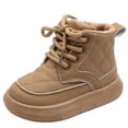 thumbnail image 1 of YMUQEIGH Toddler Girls Boys Combat Ankle Boots Little Kid Waterproof Outdoor Chelsea Fall Booties Leather Comfort Shoes (Toddler/Little Kid), 1 of 7