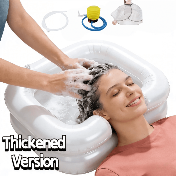 YMWVH Portable Shampoo Basin, Inflatable Bedside Hair Wash - Walmart.com