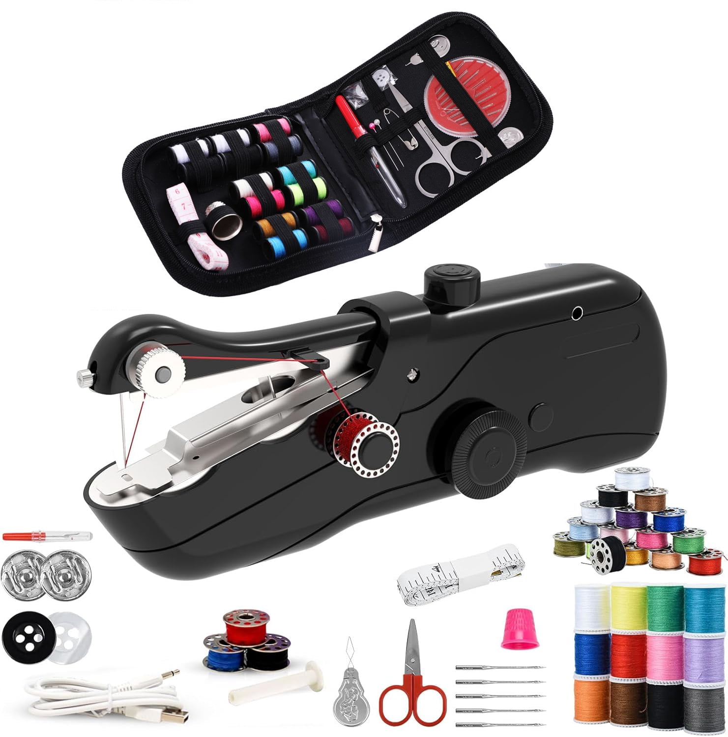 Kit Machine YMWVH Upgrade Handheld Sewing Machine - 2 Power Modes, Quick Sewing Kit ...