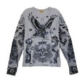thumbnail image 1 of YMX by Yellowman Boy's Long Sleeve Rain King of the Dead Tattoo Tee, XS, 1 of 5