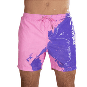 YMing Men Color-Changing Swimming Shorts Beach Men Swim Trunks Shorts Man Swimsuit Discoloration Swim Shorts