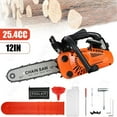 thumbnail image 1 of YNCE 25.4CC Gas Chainsaw, Professional Chainsaw with 2-Stroke Engine, 12inch Chain Saw Bar, Ergonomic Non-Slip Handle & 260ml Fuel Tanks for Tree Wood Cutting, 1 of 8